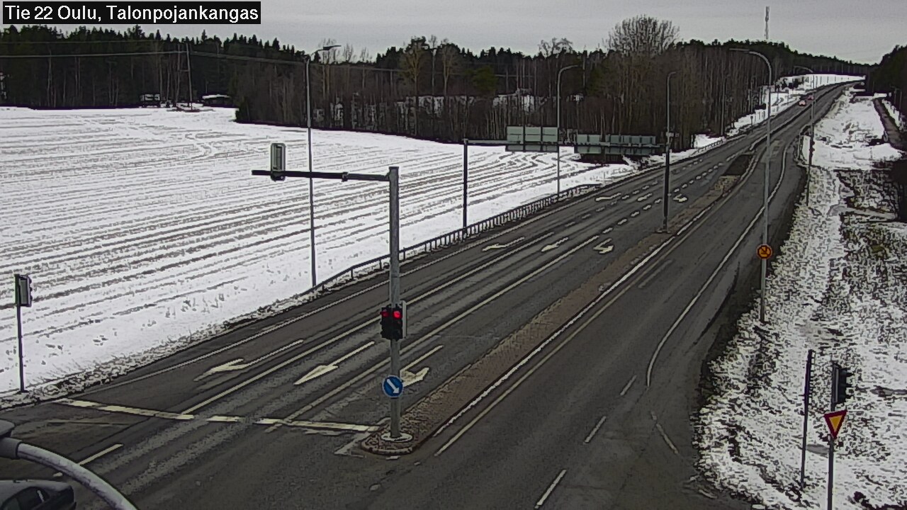 Weather Camera Image Road 22 Oulu Heikkilänkangas, Oulu, Pohjois-Pohjanmaa