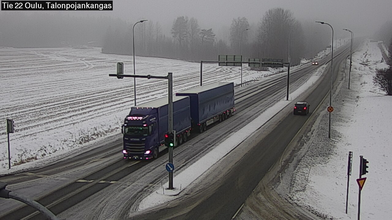 Weather Camera Image Väg 22 Oulu Heikkilänkangas, Oulu, Pohjois-Pohjanmaa