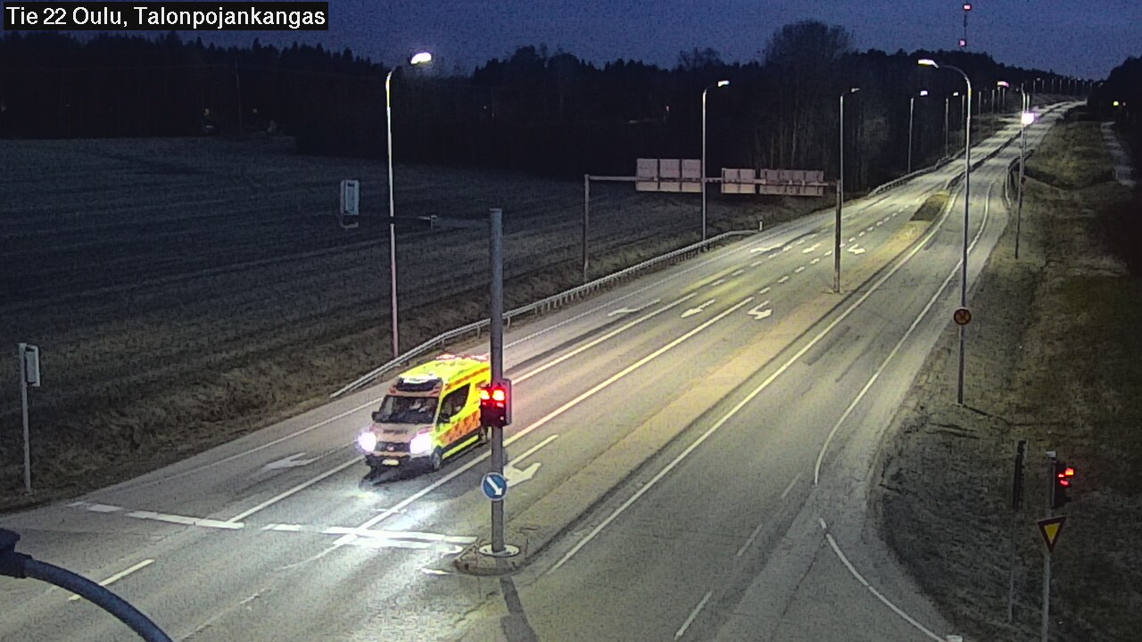 Weather Camera Image Väg 22 Oulu Heikkilänkangas, Oulu, Pohjois-Pohjanmaa