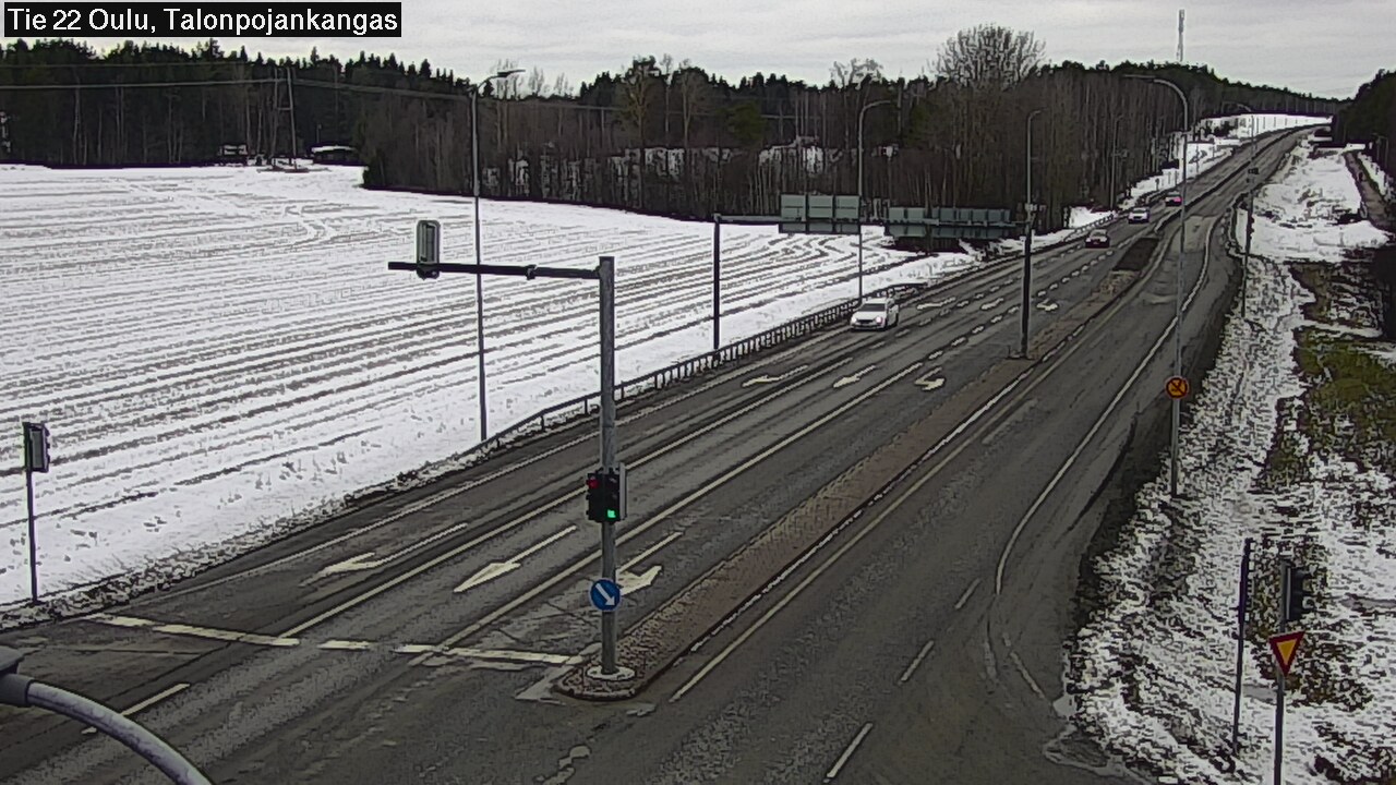 Weather Camera Image Road 22 Oulu Heikkilänkangas, Oulu, Pohjois-Pohjanmaa