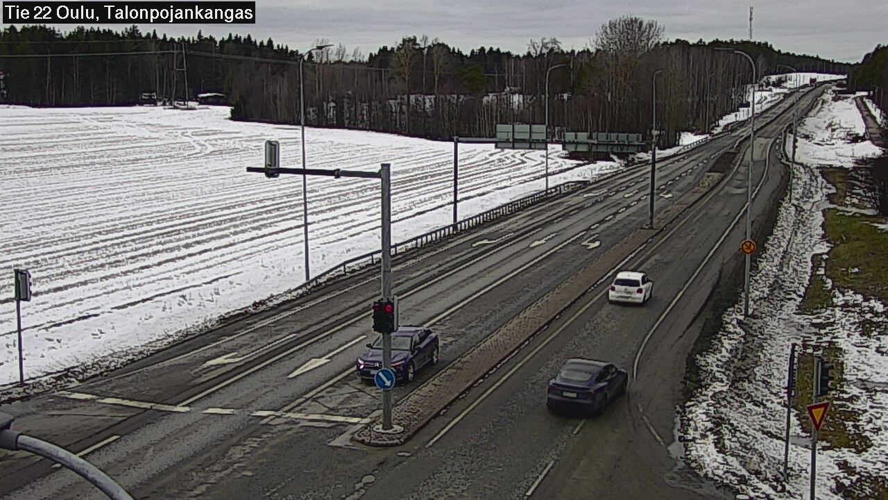 Weather Camera Image Road 22 Oulu Heikkilänkangas, Oulu, Pohjois-Pohjanmaa