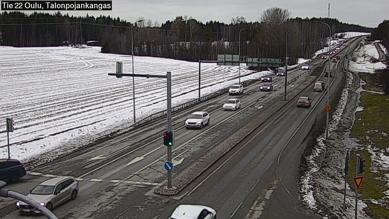 Weather Camera Image Road 22 Oulu Heikkilänkangas, Oulu, Pohjois-Pohjanmaa