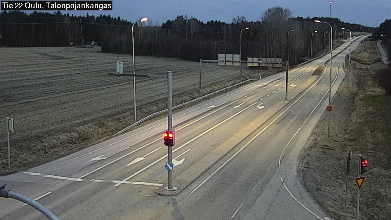 Weather Camera Image Väg 22 Oulu Heikkilänkangas, Oulu, Pohjois-Pohjanmaa