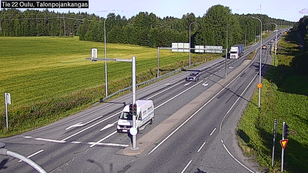 Weather Camera Image Road 22 Oulu Heikkilänkangas, Oulu, Pohjois-Pohjanmaa
