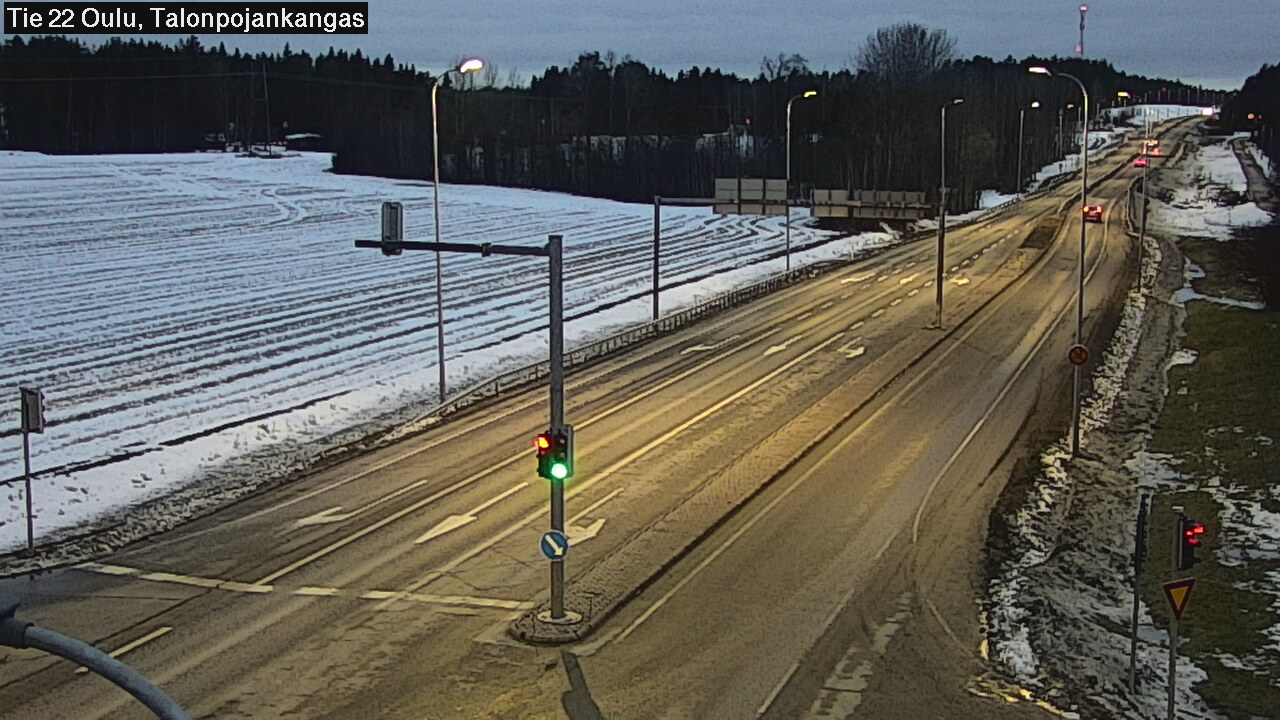 Weather Camera Image Road 22 Oulu Heikkilänkangas, Oulu, Pohjois-Pohjanmaa