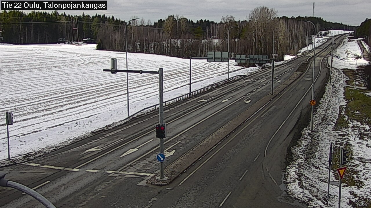 Weather Camera Image Road 22 Oulu Heikkilänkangas, Oulu, Pohjois-Pohjanmaa