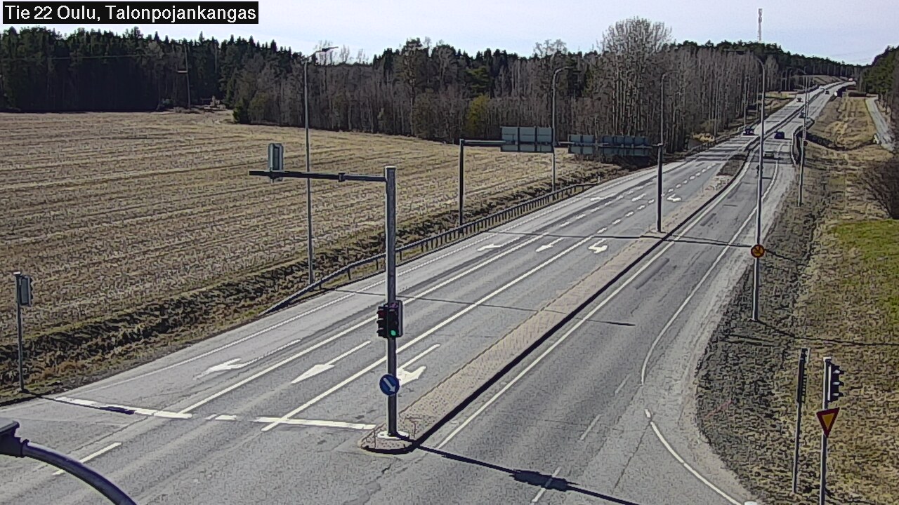 Weather Camera Image Väg 22 Oulu Heikkilänkangas, Oulu, Pohjois-Pohjanmaa