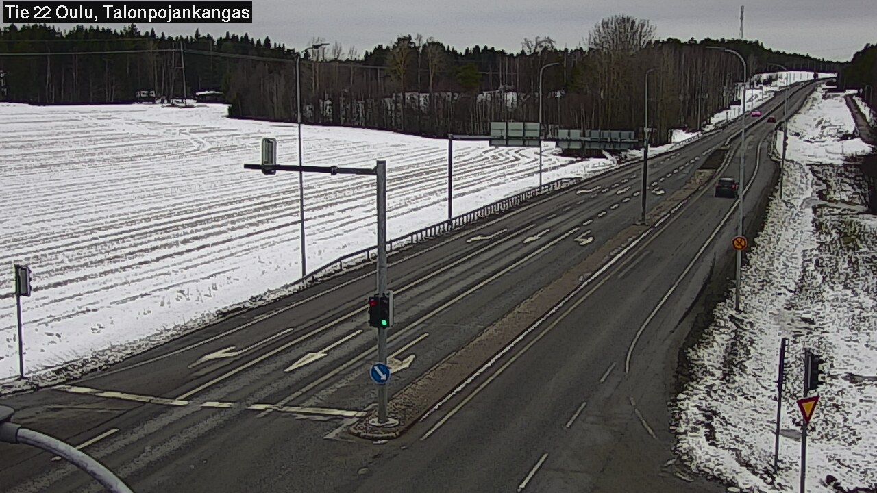 Weather Camera Image Road 22 Oulu Heikkilänkangas, Oulu, Pohjois-Pohjanmaa