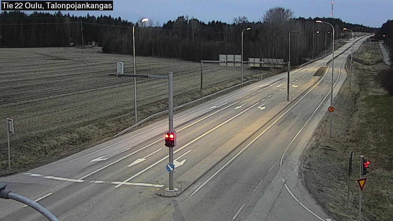 Weather Camera Image Väg 22 Oulu Heikkilänkangas, Oulu, Pohjois-Pohjanmaa