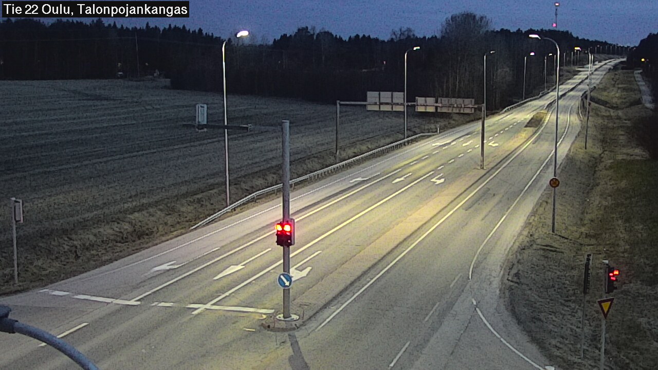 Weather Camera Image Väg 22 Oulu Heikkilänkangas, Oulu, Pohjois-Pohjanmaa
