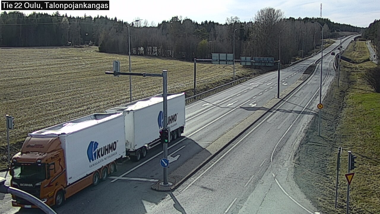 Weather Camera Image Väg 22 Oulu Heikkilänkangas, Oulu, Pohjois-Pohjanmaa