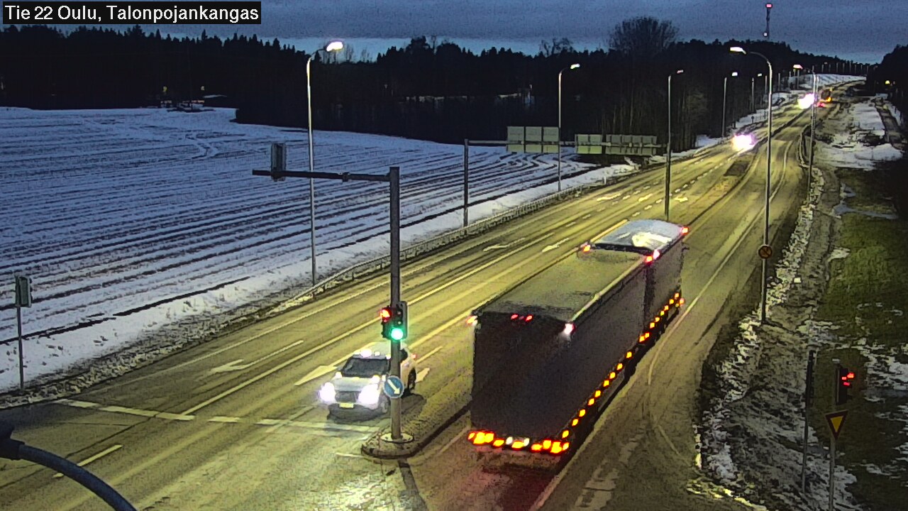 Weather Camera Image Road 22 Oulu Heikkilänkangas, Oulu, Pohjois-Pohjanmaa