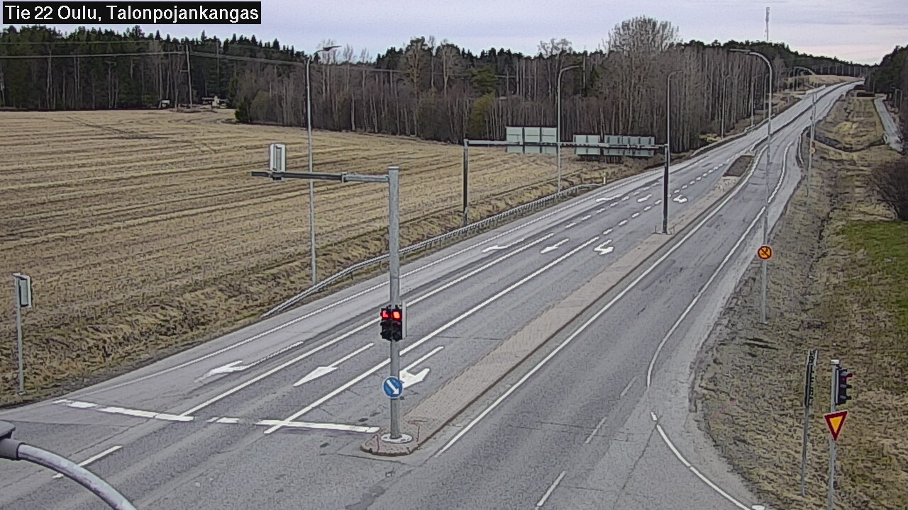 Weather Camera Image Väg 22 Oulu Heikkilänkangas, Oulu, Pohjois-Pohjanmaa