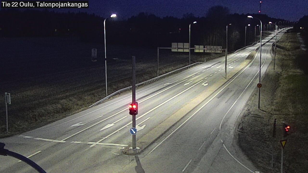 Weather Camera Image Väg 22 Oulu Heikkilänkangas, Oulu, Pohjois-Pohjanmaa