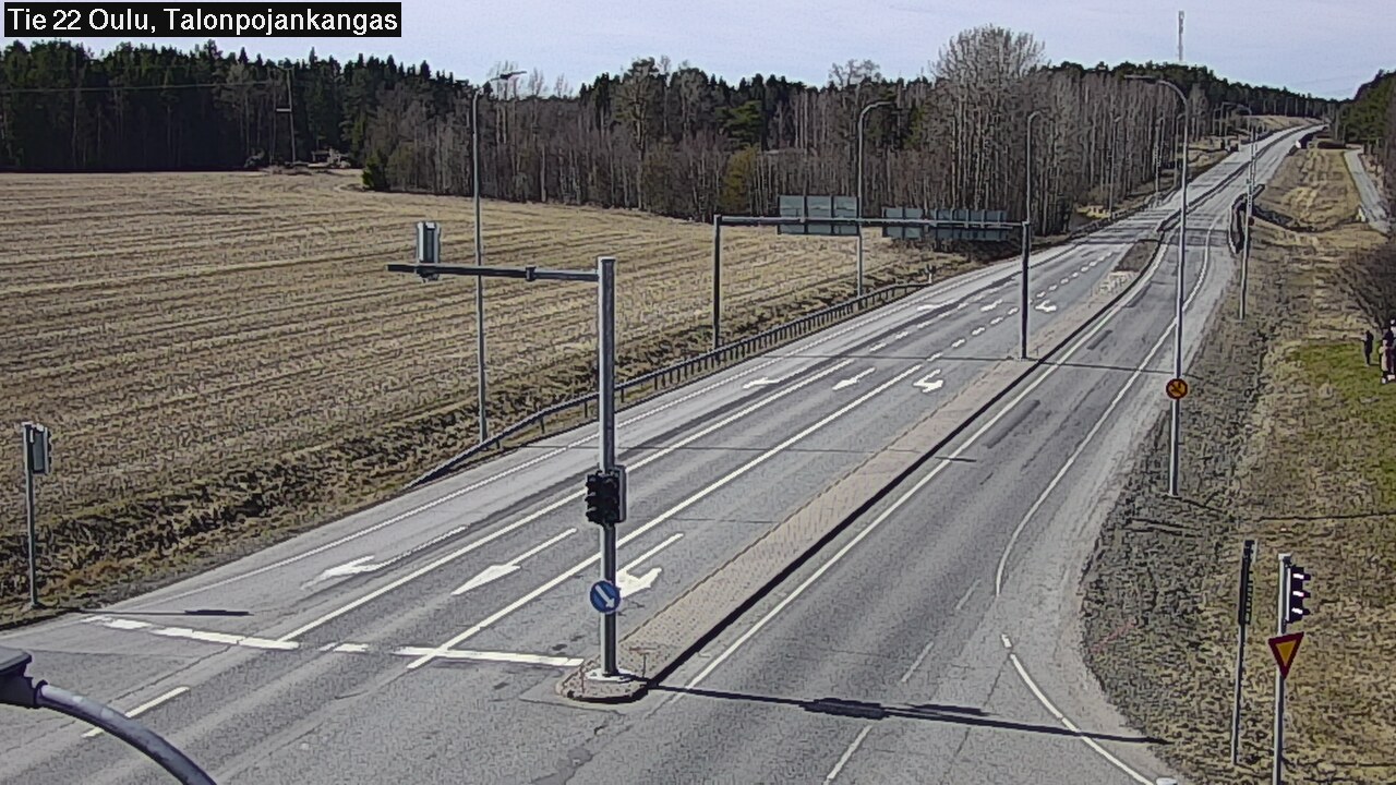 Weather Camera Image Väg 22 Oulu Heikkilänkangas, Oulu, Pohjois-Pohjanmaa