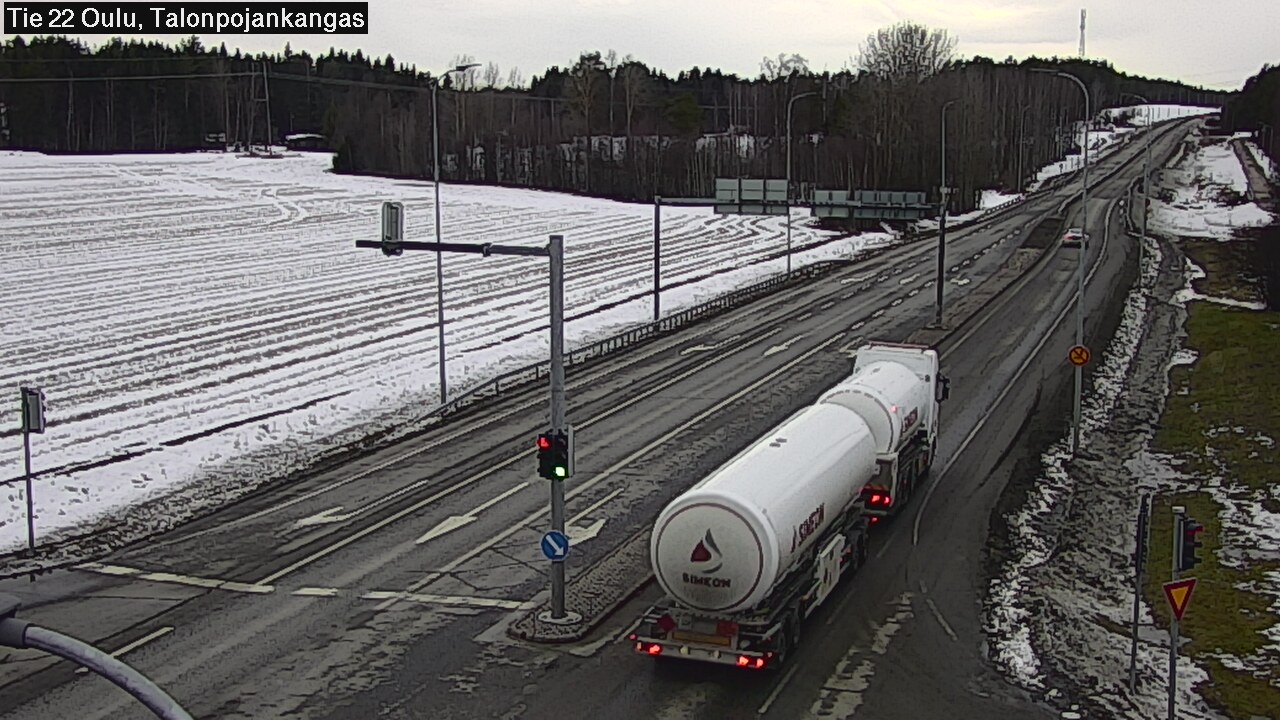 Weather Camera Image Road 22 Oulu Heikkilänkangas, Oulu, Pohjois-Pohjanmaa