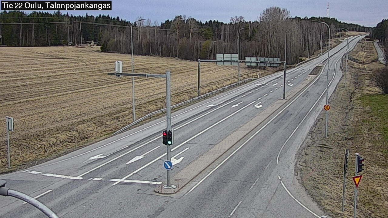 Weather Camera Image Väg 22 Oulu Heikkilänkangas, Oulu, Pohjois-Pohjanmaa