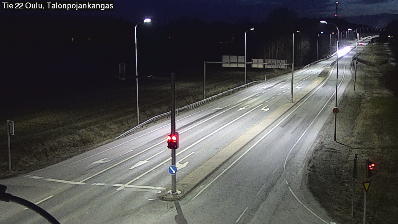 Weather Camera Image Väg 22 Oulu Heikkilänkangas, Oulu, Pohjois-Pohjanmaa