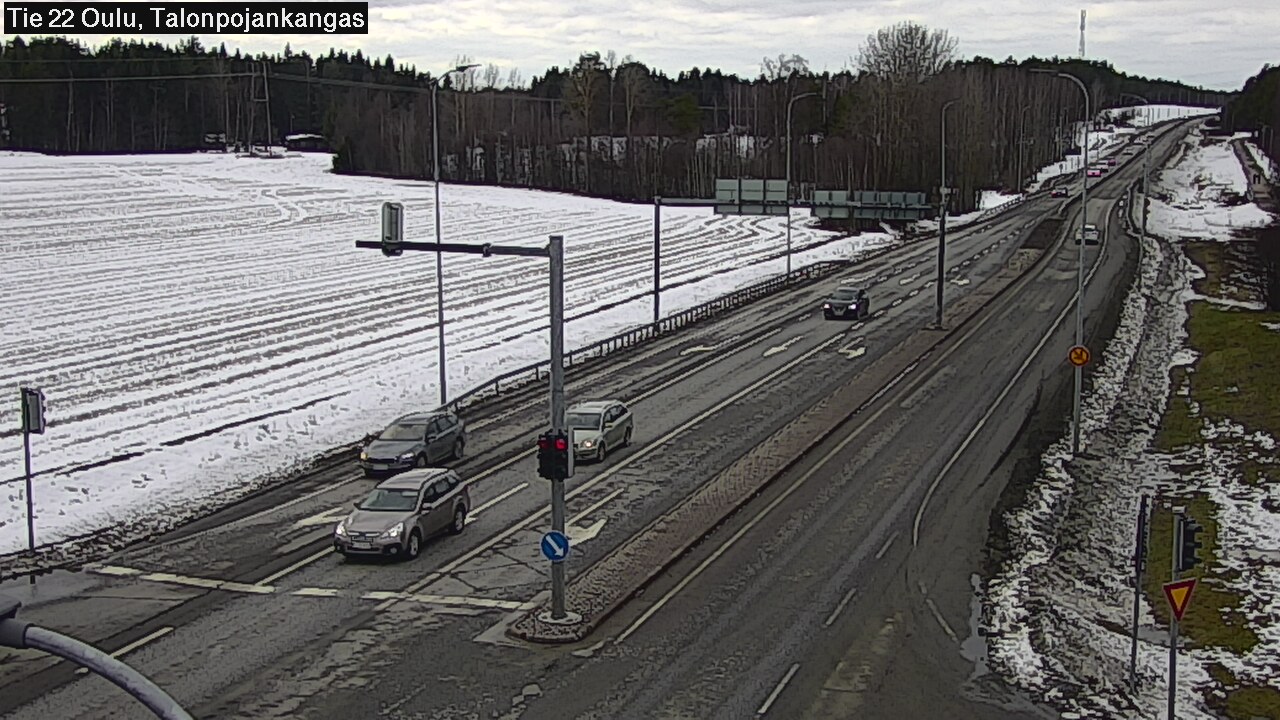 Weather Camera Image Road 22 Oulu Heikkilänkangas, Oulu, Pohjois-Pohjanmaa