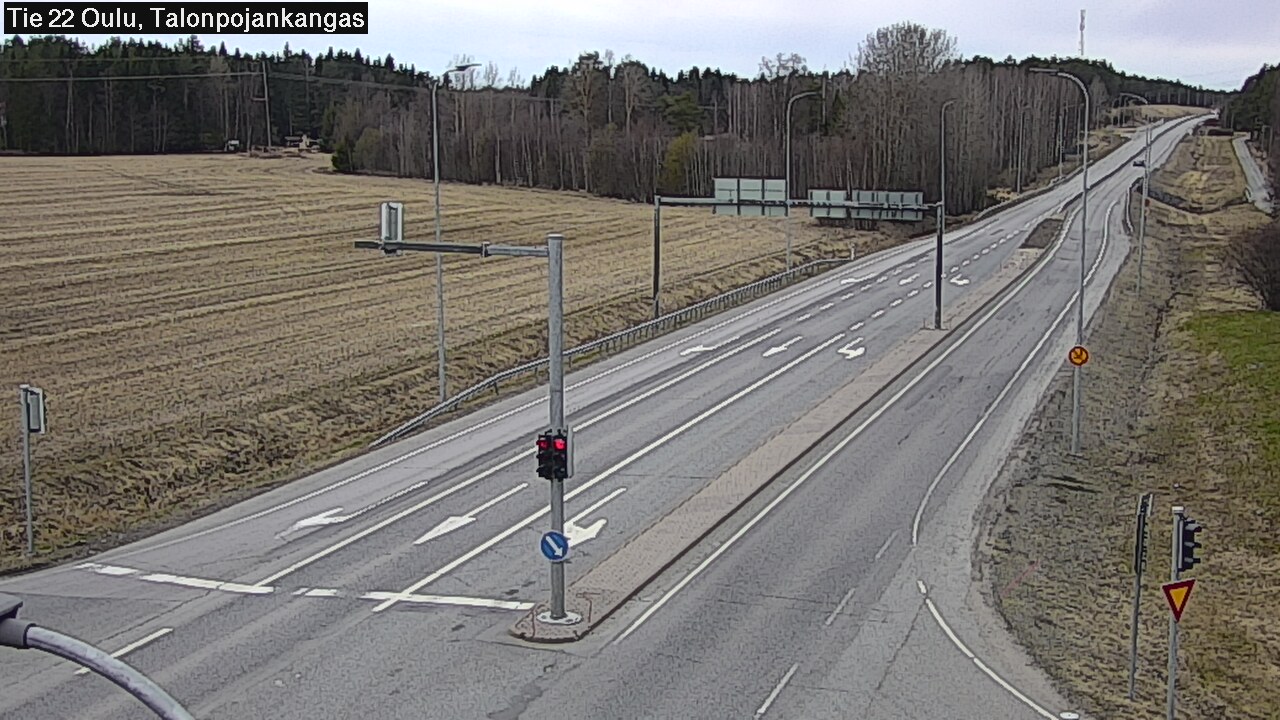 Weather Camera Image Väg 22 Oulu Heikkilänkangas, Oulu, Pohjois-Pohjanmaa