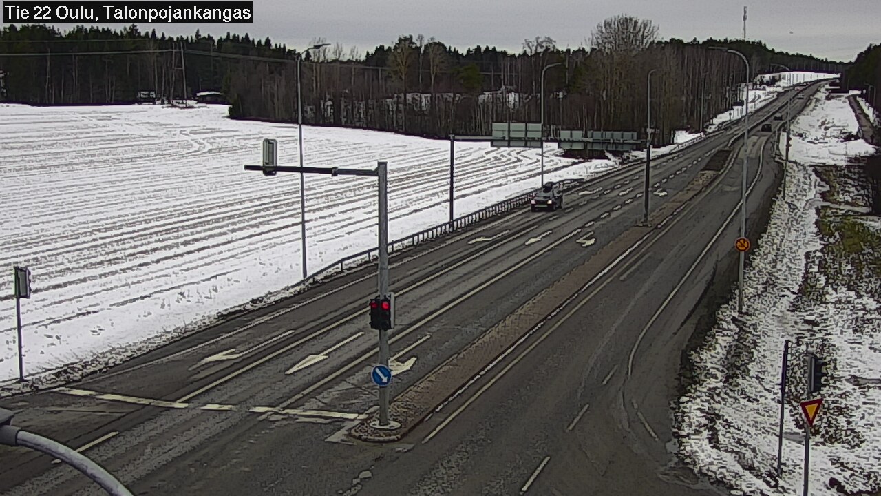 Weather Camera Image Road 22 Oulu Heikkilänkangas, Oulu, Pohjois-Pohjanmaa