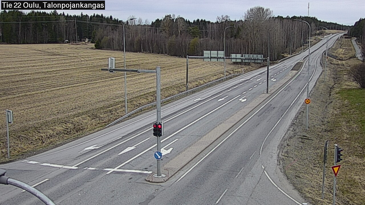 Weather Camera Image Väg 22 Oulu Heikkilänkangas, Oulu, Pohjois-Pohjanmaa