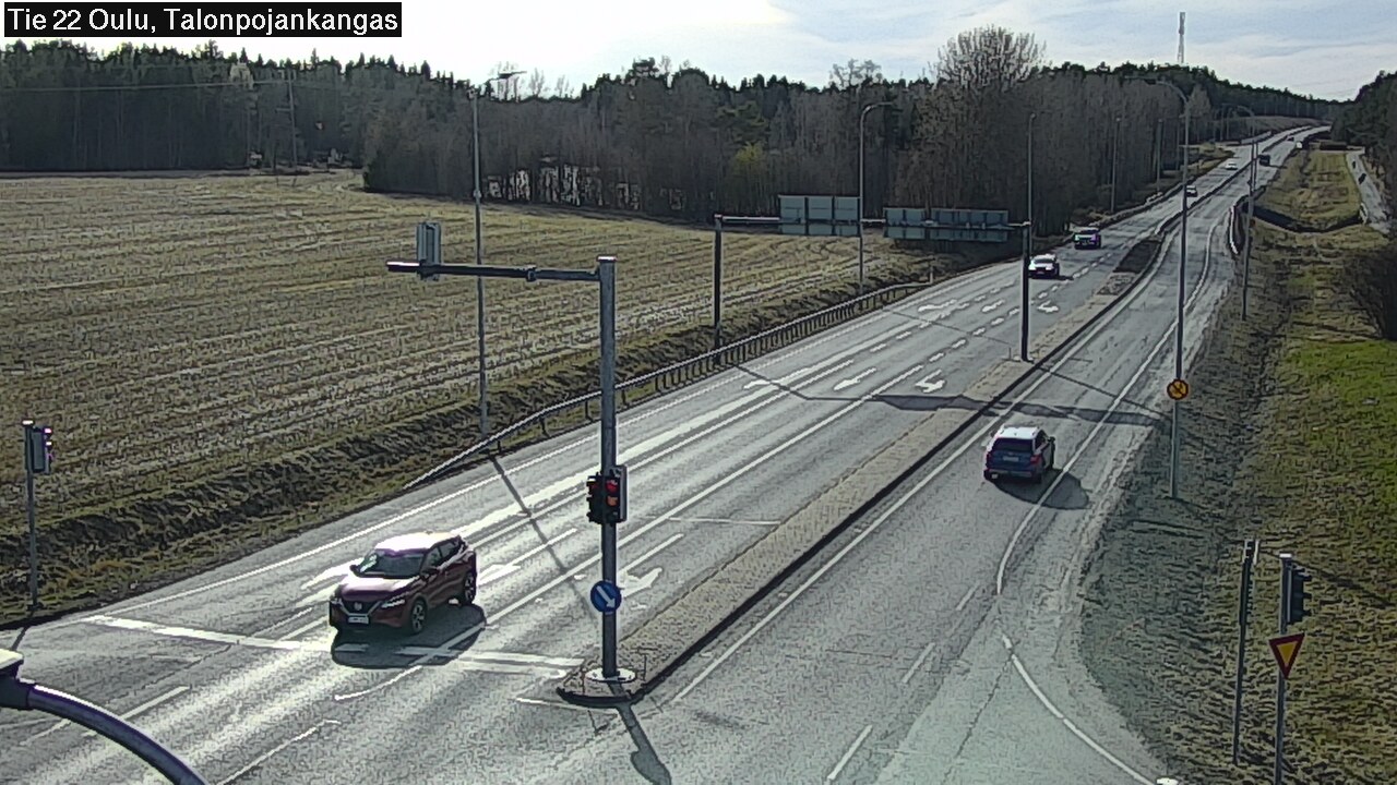 Weather Camera Image Väg 22 Oulu Heikkilänkangas, Oulu, Pohjois-Pohjanmaa