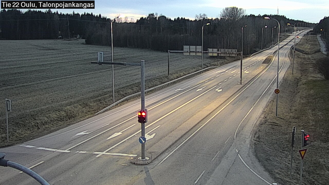 Weather Camera Image Väg 22 Oulu Heikkilänkangas, Oulu, Pohjois-Pohjanmaa