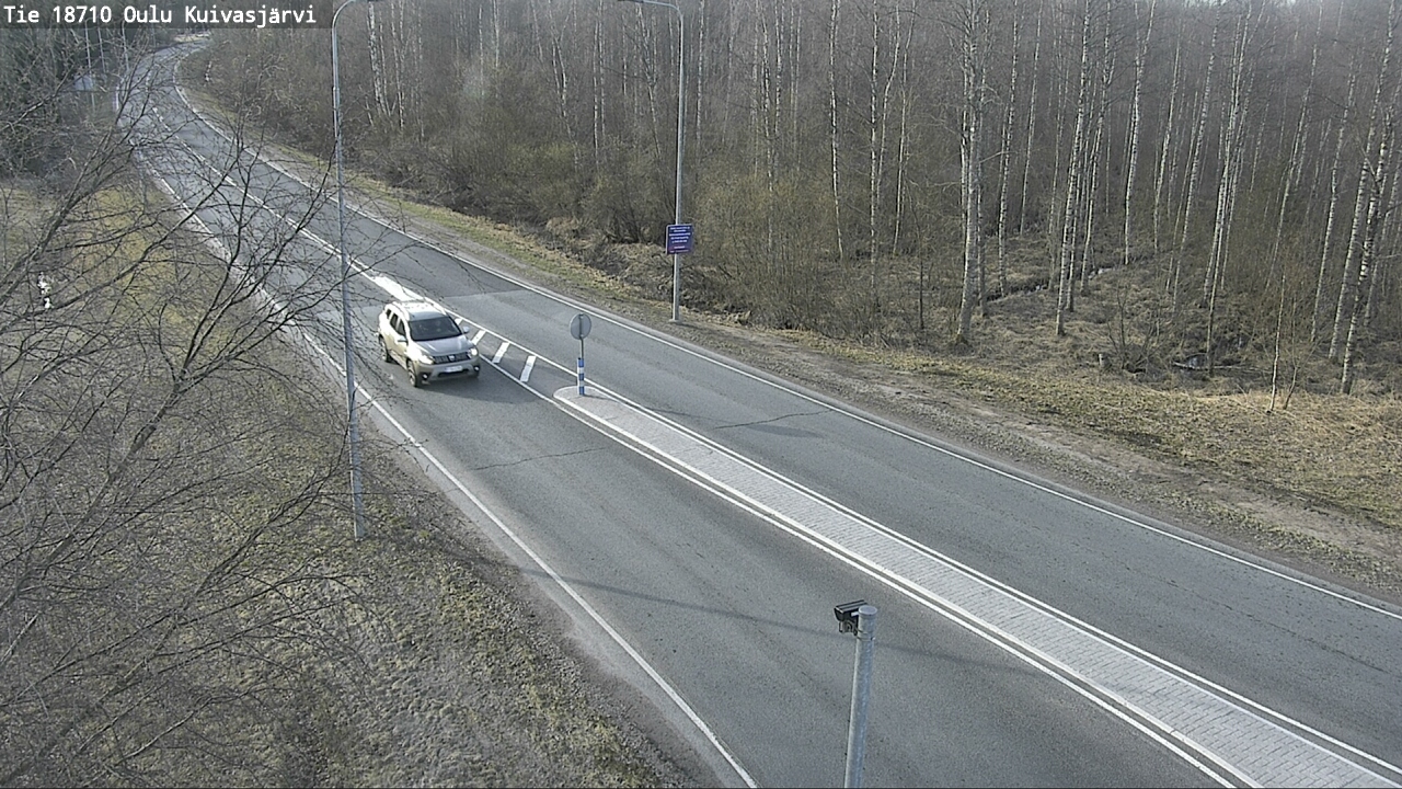 Weather Camera Image väg 18710 Oulu Kuivasjärvi, Oulu, Pohjois-Pohjanmaa