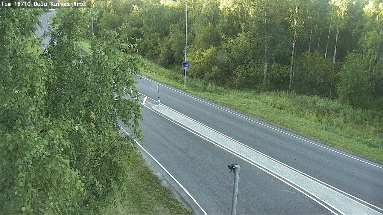 Weather Camera Image road 18710 Oulu Kuivasjärvi, Oulu, Pohjois-Pohjanmaa