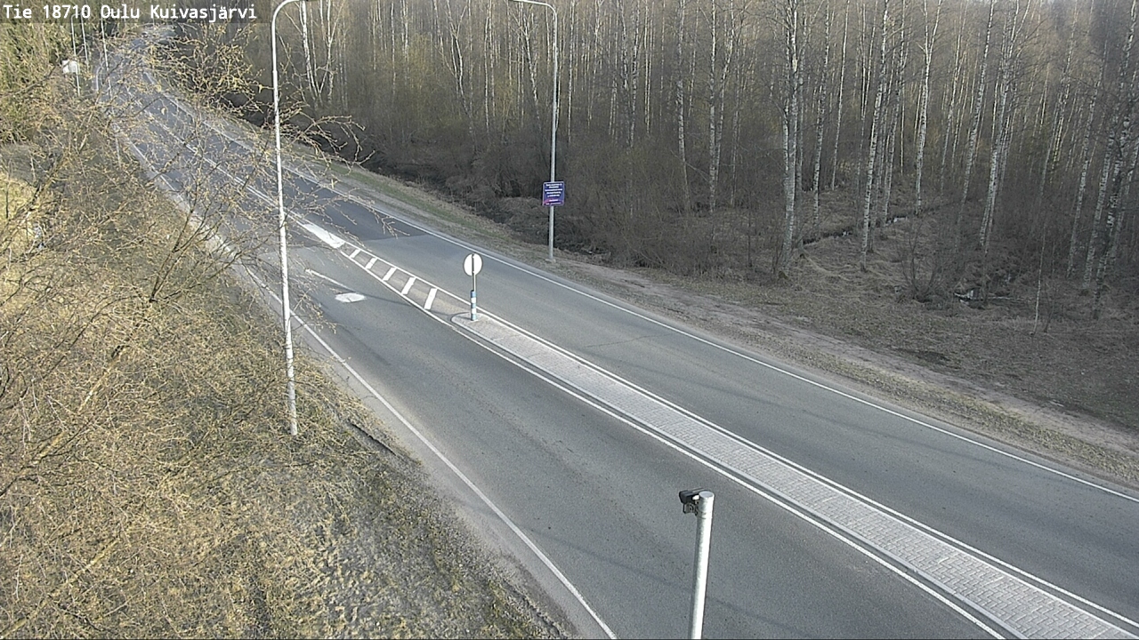 Weather Camera Image väg 18710 Oulu Kuivasjärvi, Oulu, Pohjois-Pohjanmaa