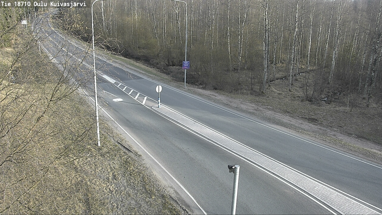 Weather Camera Image väg 18710 Oulu Kuivasjärvi, Oulu, Pohjois-Pohjanmaa