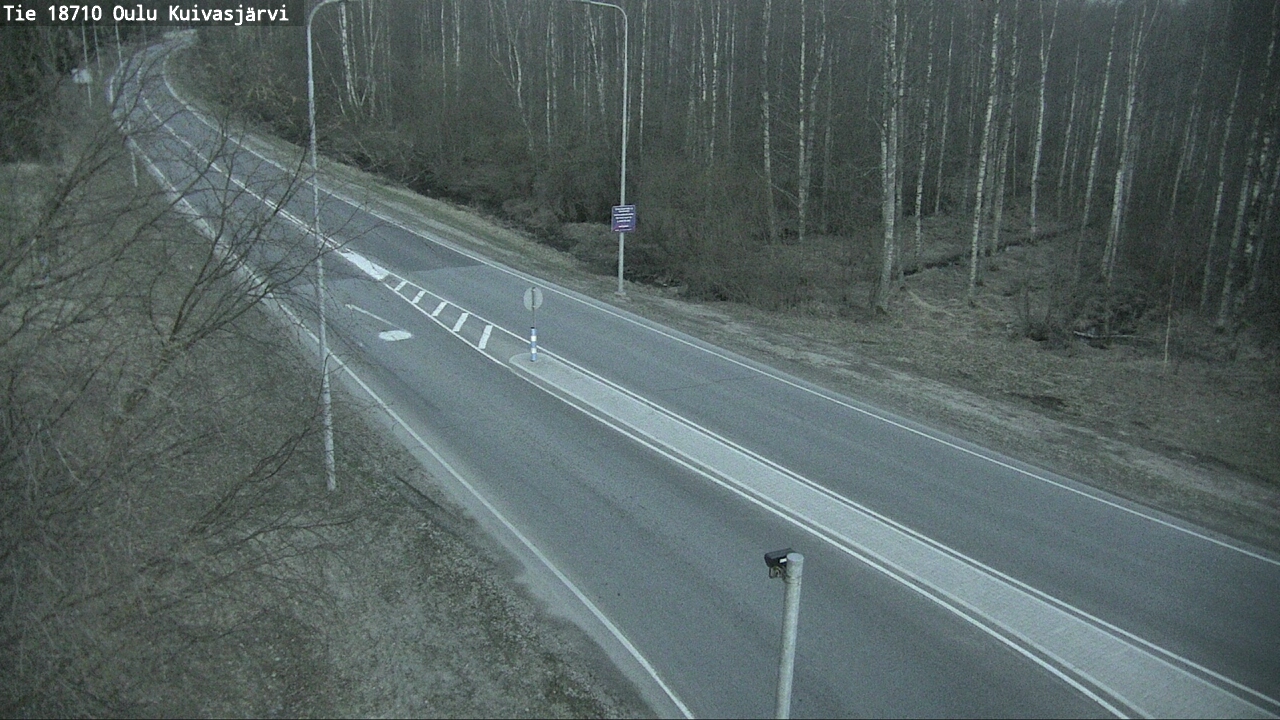Weather Camera Image väg 18710 Oulu Kuivasjärvi, Oulu, Pohjois-Pohjanmaa