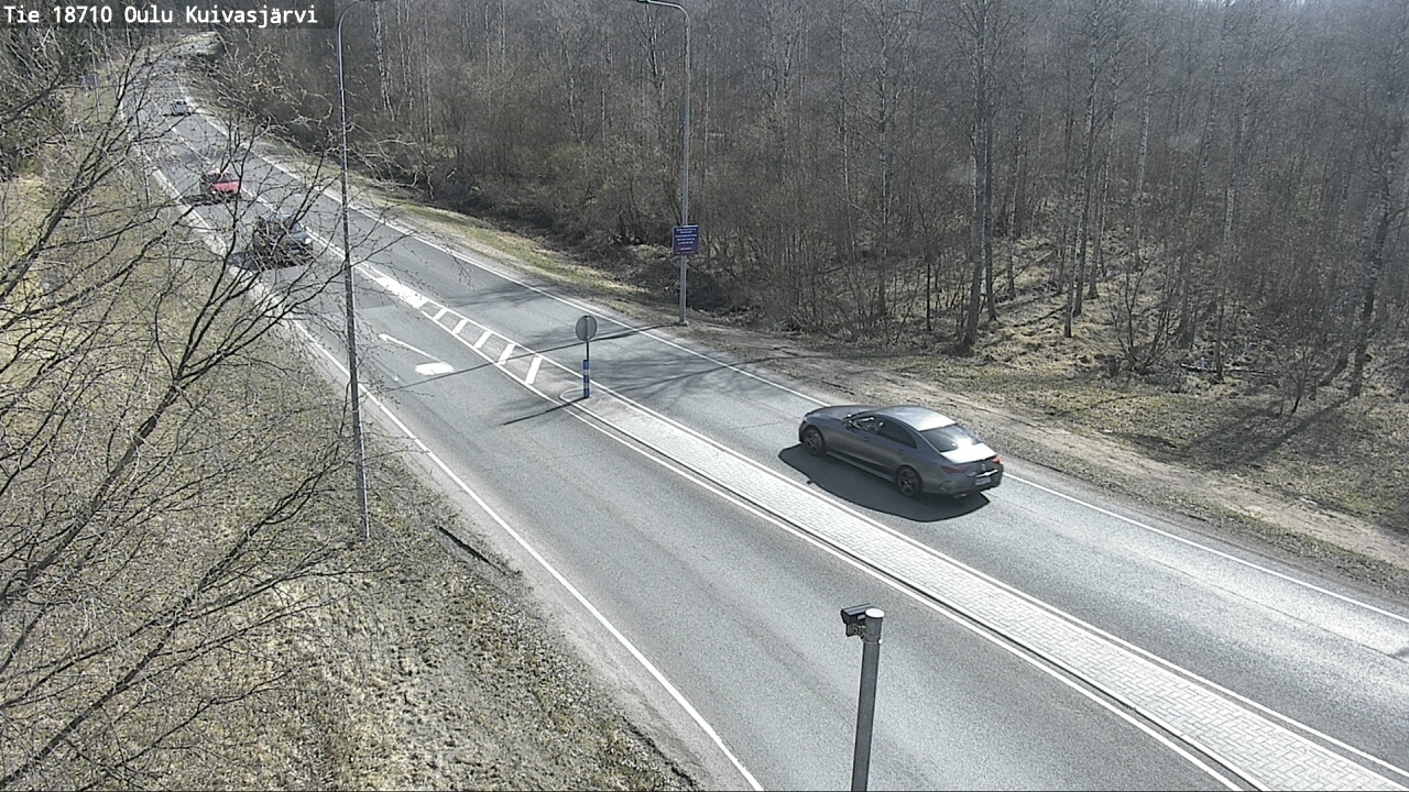 Weather Camera Image väg 18710 Oulu Kuivasjärvi, Oulu, Pohjois-Pohjanmaa