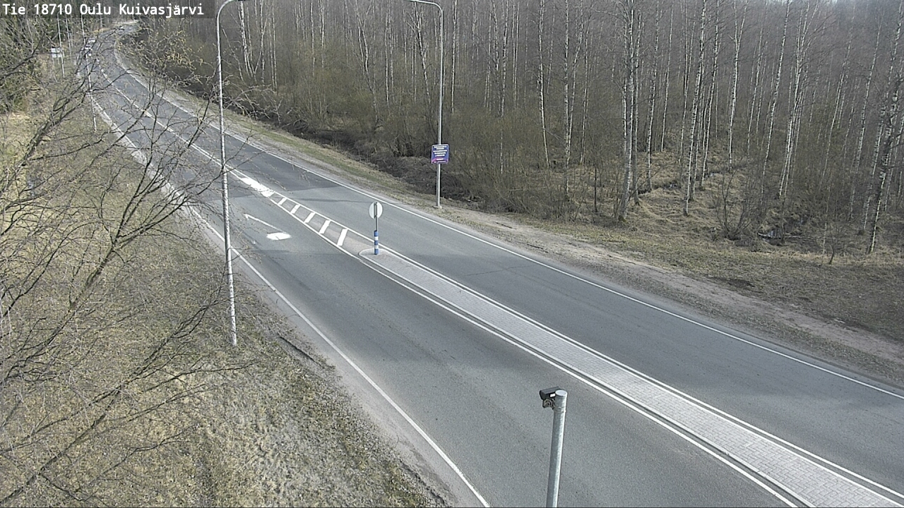 Weather Camera Image väg 18710 Oulu Kuivasjärvi, Oulu, Pohjois-Pohjanmaa
