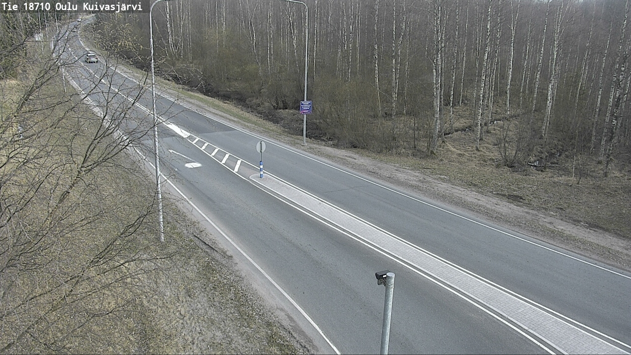 Weather Camera Image väg 18710 Oulu Kuivasjärvi, Oulu, Pohjois-Pohjanmaa