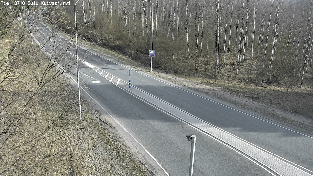 Weather Camera Image väg 18710 Oulu Kuivasjärvi, Oulu, Pohjois-Pohjanmaa