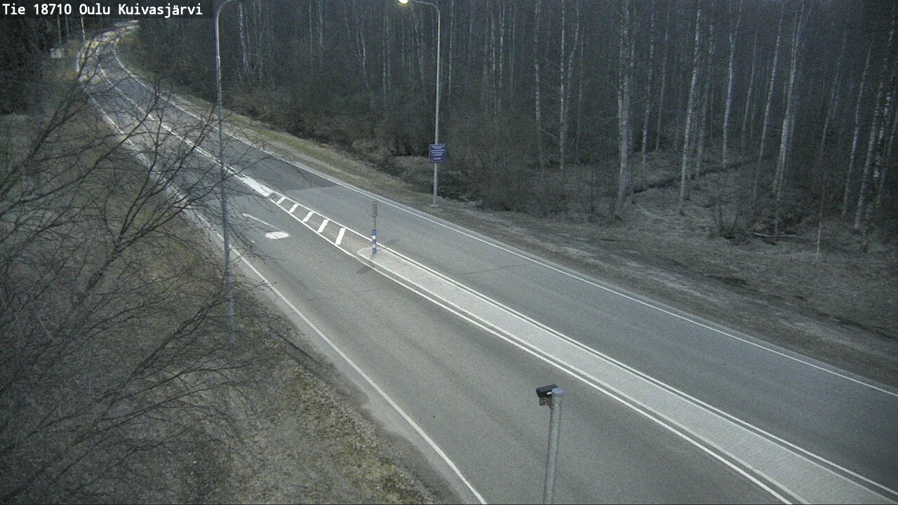 Weather Camera Image väg 18710 Oulu Kuivasjärvi, Oulu, Pohjois-Pohjanmaa
