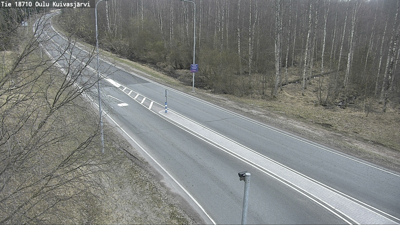 Weather Camera Image road 18710 Oulu Kuivasjärvi, Oulu, Pohjois-Pohjanmaa