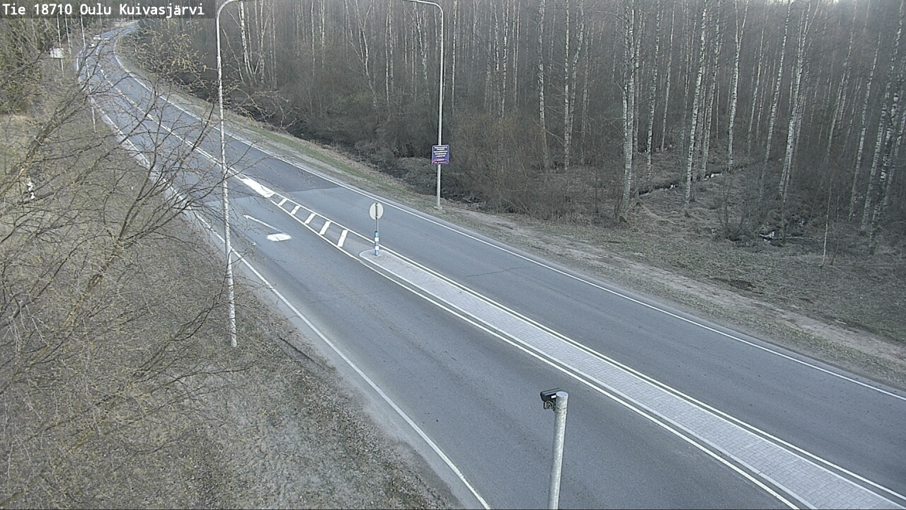 Weather Camera Image väg 18710 Oulu Kuivasjärvi, Oulu, Pohjois-Pohjanmaa