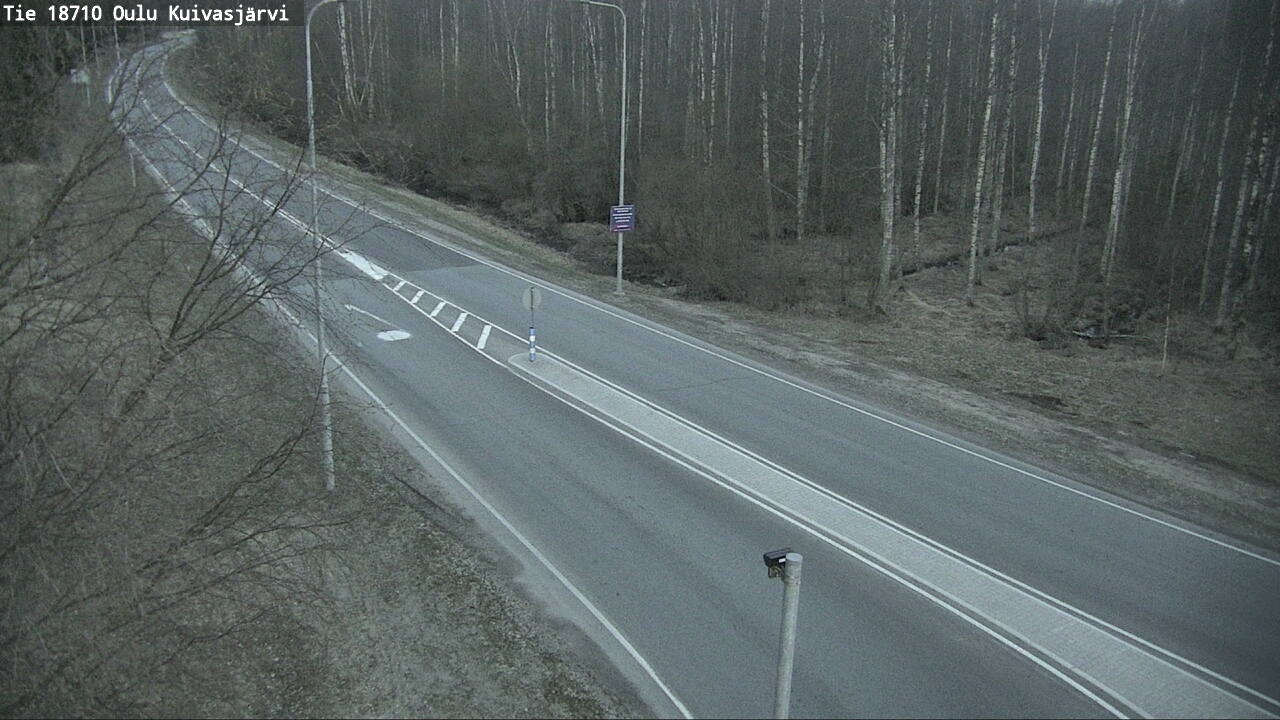 Weather Camera Image väg 18710 Oulu Kuivasjärvi, Oulu, Pohjois-Pohjanmaa