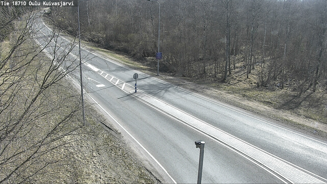 Weather Camera Image väg 18710 Oulu Kuivasjärvi, Oulu, Pohjois-Pohjanmaa