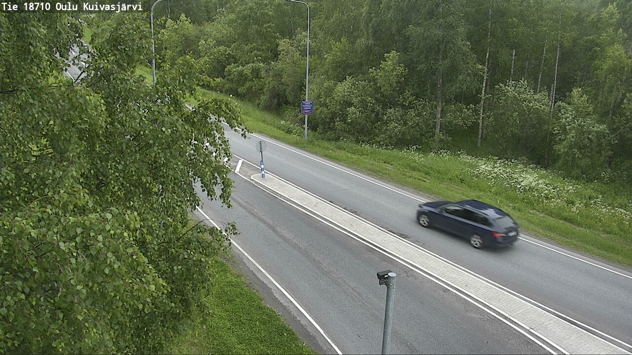 Weather Camera Image väg 18710 Oulu Kuivasjärvi, Oulu, Pohjois-Pohjanmaa