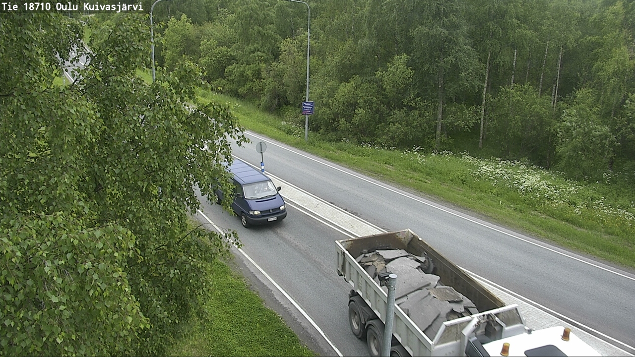 Weather Camera Image väg 18710 Oulu Kuivasjärvi, Oulu, Pohjois-Pohjanmaa