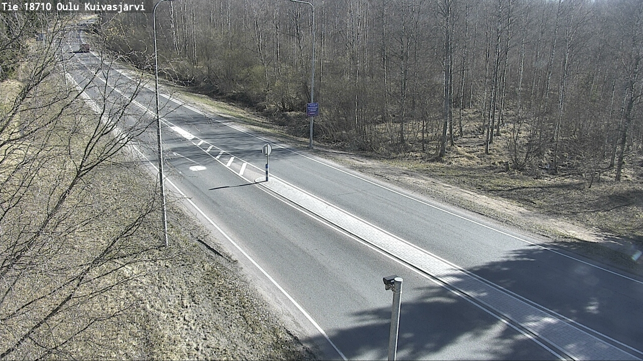 Weather Camera Image väg 18710 Oulu Kuivasjärvi, Oulu, Pohjois-Pohjanmaa