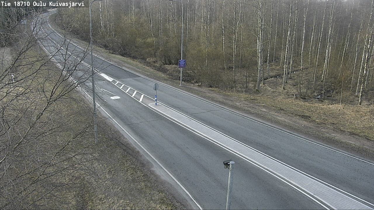 Weather Camera Image väg 18710 Oulu Kuivasjärvi, Oulu, Pohjois-Pohjanmaa