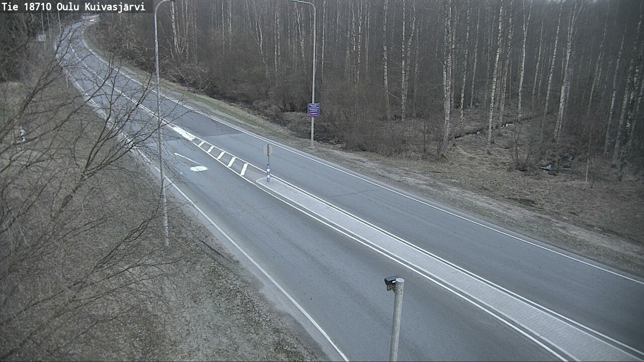 Weather Camera Image väg 18710 Oulu Kuivasjärvi, Oulu, Pohjois-Pohjanmaa
