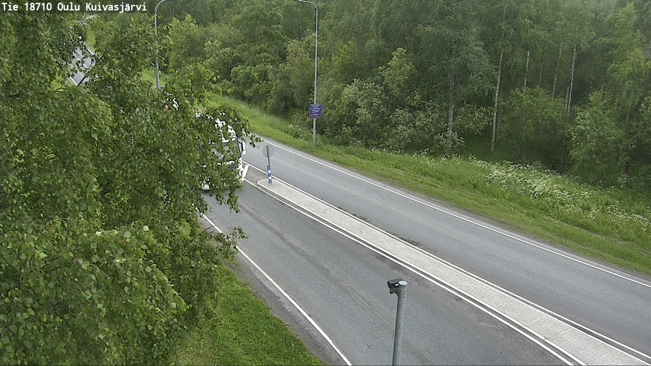 Weather Camera Image väg 18710 Oulu Kuivasjärvi, Oulu, Pohjois-Pohjanmaa