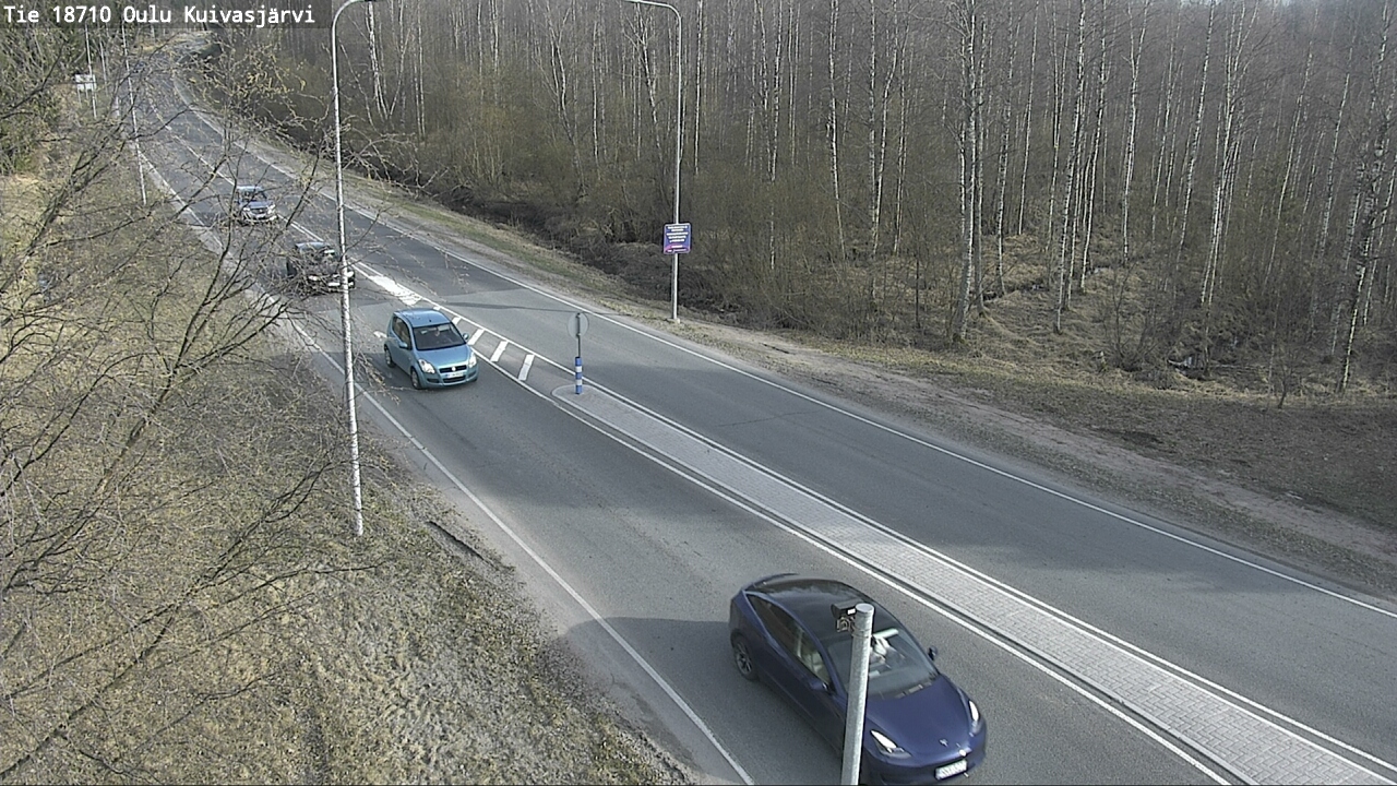 Weather Camera Image väg 18710 Oulu Kuivasjärvi, Oulu, Pohjois-Pohjanmaa