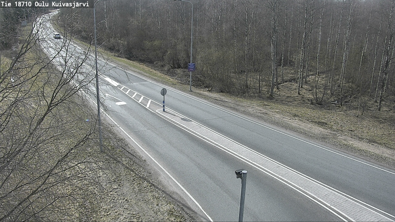 Weather Camera Image väg 18710 Oulu Kuivasjärvi, Oulu, Pohjois-Pohjanmaa